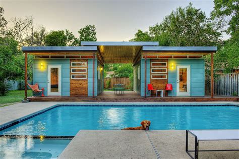 pool house metal|prefab pool house guest suite.